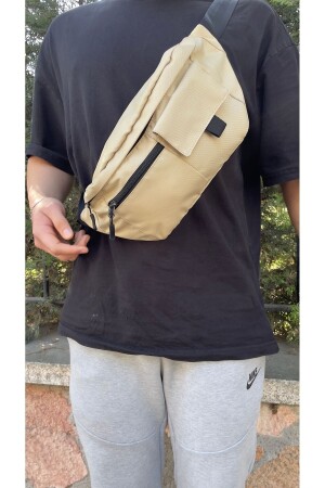 MNZ-Beige 3 مقسم حقيبة الخصر كتف و حقيبة الخصر حقيبة الخصر للرجال Unisex - Dekay