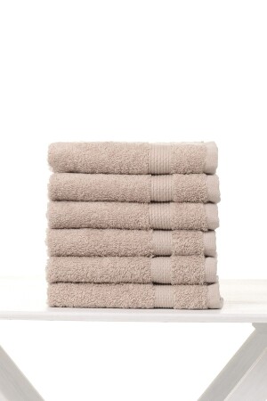 MNZ-Beige 30x30 مجموعة من 6 مناشفة يد H6C30KG - AİRYCOT