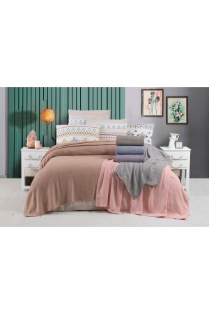 MNZ-Beige Double Pike 200*230 سم - home zade home