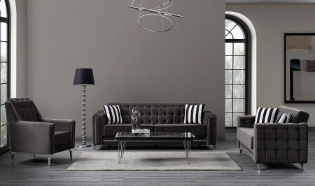 MNZ-Belita غرفة المعيشة الفضية مجموعة V2 - Cadde Yıldız