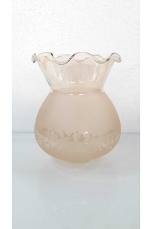 (MNZ-Bell Jar Chandelier Glass Honey Color) (طول 14 سم، قطر 12 سم) A12022202 - ADA AVİZE