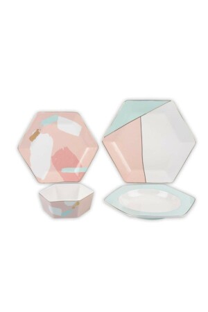 مجموعة من الأطباق الوردية من طراز MNZ-Bella 24 قطعة P038. 318666 - Mikasa Moor