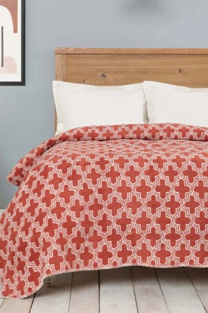 MNZ-Benita Terracotta غطاء القطن المزدوج 200. 20. 01. 0693 - Karaca Home