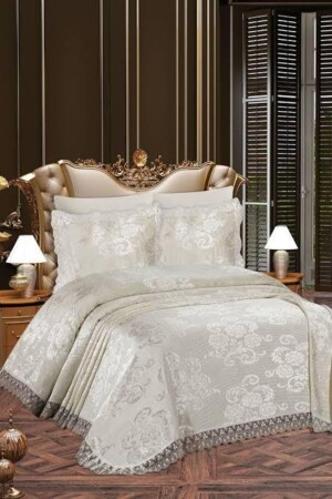 MNZ-Berfin مزدوجة 3 قطع بيكي مجموعة كريم CBPKİ21 - Çeyiz Bahçesi