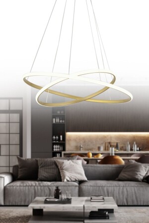 MNZ-Bernardo 45x35 دائرة كبيرة قديمة مصباح معلق حديث ضوء النهار LED شمعة - Dekorluna