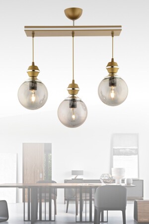 MNZ-Berru 3 طريق المجلد القديم الكروم زجاج الكرة الأرضية الذهبية الإضاءة الحديثة 7 - GYK LİGHT