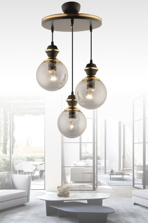 MNZ-Berru 3-piece أسود إلى ذهبية الصندوق عصرية زجاجات غلوب عصرية الإضاءة 2020 - GYK LİGHT