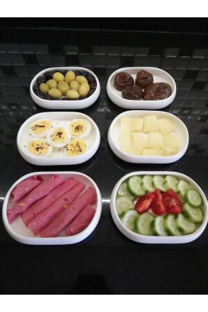 MNZ-Bianco Perla 6-piece Porcelain Oval تقديم القنينة sct-21022 - ACAR