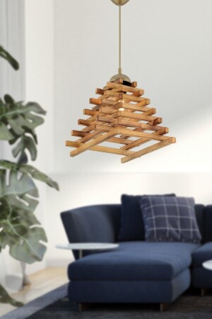 MNZ-Bidolushop الهرمية مصباح العلق الشنادل الذهبية تركيب تصميم معتدل مع أي بيئة FH68 - BCD TASARIM AYDINLATMA