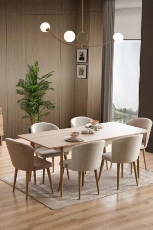 طاولة تناول الطعام من طراز MNZ-Bien 160+40 طاولة تناول الطعام الممتدة - Buğdaycıgrup