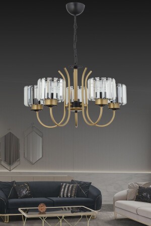 MNZ-BILGE 5 قطع مستحقة عصرية لون الكريستال معلق - ESSLİGHT