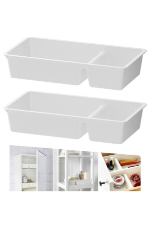 MNZ-Bıllingen (2 قطع) منظمة الجرف مع المقسيمات الأبيض - Ikea