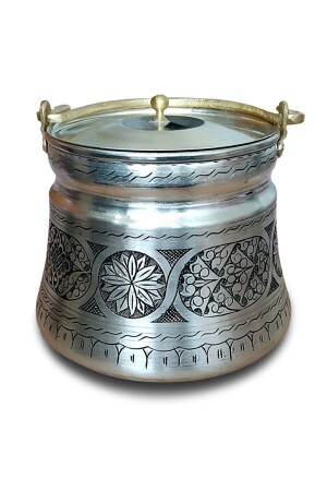 MNZ-Binbir Copper Embroidered Aged Yoghurt Copper Bakrac 3 lt dop6488508igo - Kardeşler Bakır