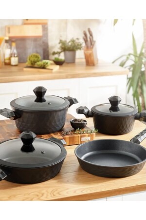 مكنسة مكافحة البكتيريا من الماس من نوع MNZ-Bio 7 قطع طباخ مع قاعدة إدخال TYC00231908886 - Karaca