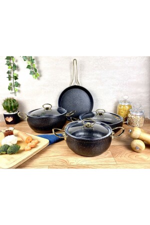 MNZ-Bio Granite 7 Piece Granite Kitchenware Set 2022ST0022 - Evita