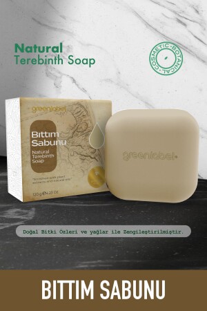 صابون MNZ-Bıttım لمعالجة الشعر والبشرة الطبيعية 120 جرام. - Green Label