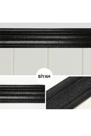 MNZ-Black 117cm صبغة جدار مرنة مزخرفة صبغة إطار لزجة - Renkli Duvarlar