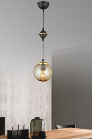 MNZ-Black واحد بال غلوب الزجاج إلى أسفل وجهة الفخام الشنابل 1982 - KARDELEN AYDINLATMA AVİZE