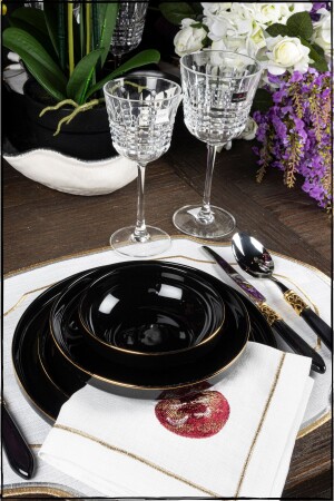 (MNZ-Black) عصرية ومتعددة عشاء 24 قطعة (P153). - Mikasa Moor