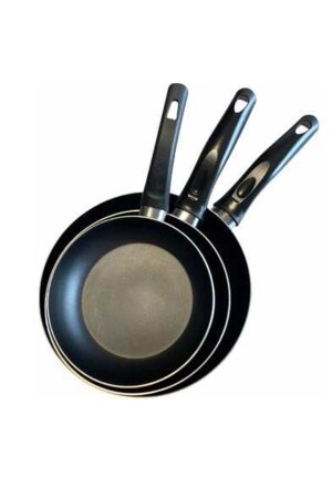 MNZ-Black اقتصادي تفلون 3 قطع الخبز مجموعة - 24 سم 20 سم 16 سم 0F46F - Russet