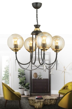 MNZ-Black جمالية 4 قطع عسل كرة الزجاج الفخمة للأعلى المواجهة للكريستال الحجر شمعة AK000374 - Kraliçe