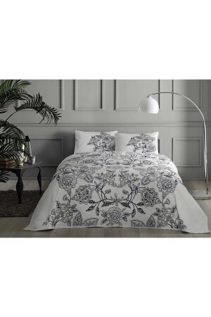 MNZ-Black and White Lucy Indigo Double Pique Set 5058-90 - Taç