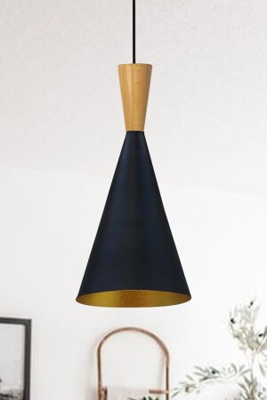 MNZ-Black ضوء المعدن النقي الخشبية الرأس المطبخ غرفة المعيشة مقهى المكتب واحد ضوء مصباح العجلة BMM2027H - Bamyum