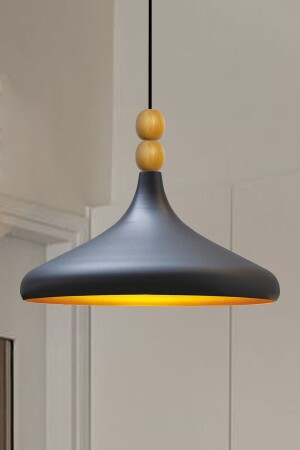 بطل MNZ-Black بطل خشبية ذات رصاصة واحدة شمعة معلق غرفة المعيشة المطبخ المفتاح مصباح مصباح الإضاءة BMM2066WM - Bamyum