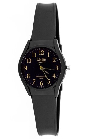 ساعة يد نسائية من بلاستيك مقاومة للماء من نوع MNZ-Black Classic CHR596 - Chrono