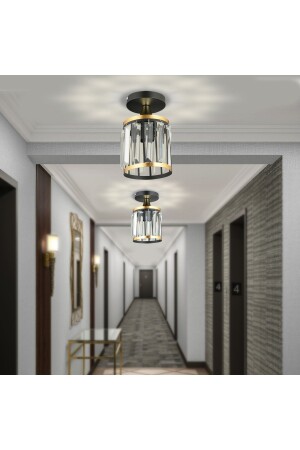 MNZ-Black Crystal Stone Single Placemat مع سلنڈر شريط صفراء فاخر الشنعة AK00097 - Kraliçe