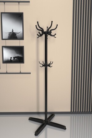 MNZ-Black ضوء النهار قدم معلقة رف معطف فاخر - Evekip