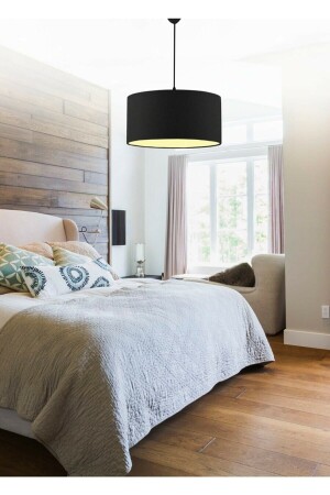 MNZ-Black Fabric Pendant Lamp شمعة السوداءKumaş01 - Emg DesiGn