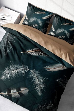 MNZ-Black Feather 3D مزدوجة غطاء غطاء مجموعة من الـ monohome8478 - Monohome