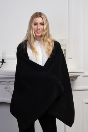 MNZ-BLACK FLEECE SHAWL شاحف شاحف شاحف مقهى مطعم فندق شاحف - Specialscarf