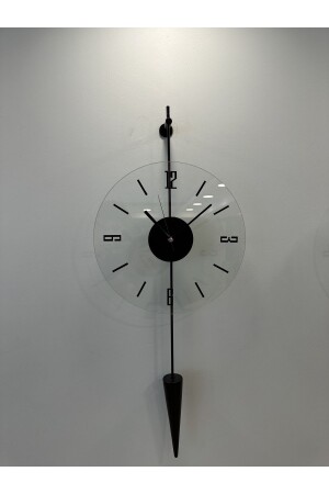 MNZ-Black Galileo 3-6-9-12 سلسلة أرقام، ساعة جدارية زجاجية معدنية ديكورative Modern Metal Glass Clock BlackGalileo - MetaQuartz Aksesuar