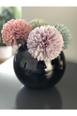 (MNZ-Black Glass Vase) - عبوة زجاجية سوداء - Paşabahçe