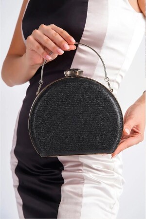 MNZ-Black Glitter فستان ثوب مساء - Camolla