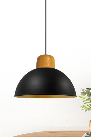 MNZ-Black Hobbs Metal Wood Head Pendant Lamp شمعة المطبخ غرفة المعيشة مقهى مكتب الإضاءة الزخرفية BMM2070A - Bamyum