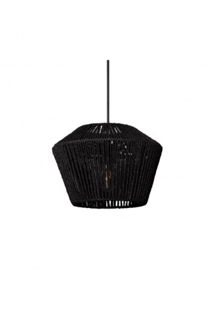 MNZ-Black Macrame القطن الخيط Ecru Chandelier NYMM32 - NYLife