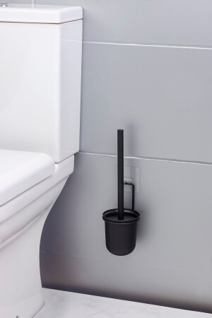 MNZ-Black Magic Fix Magic Adhesive WC Brush Holder - Okyanus Home