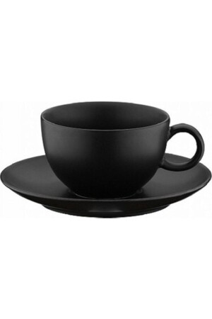 MNZ-Black Matte Turkish Coffee Set 6 قطع YPORSELEN165 - Kütahya Porselen