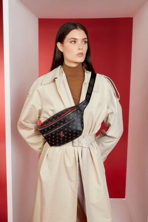 كيس الخصر للنساء من MNZ-Black Monogram 05PO22Y1542 - Pierre Cardin