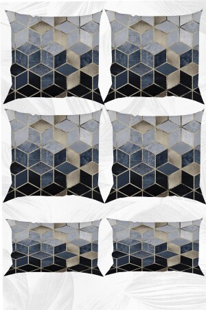مُصَارِحَةَ مُصَارِحَةَ MNZ-Black Mosaic Double Sided Printed 43x43 و 30x50 Throw Pillow Pillow Case Set of - Stellahomes