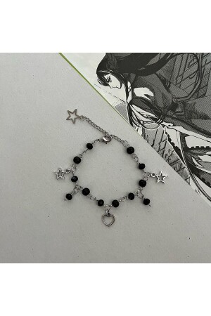MNZ-Black Pearl، Heart وStar Fairycore Bracelet - Capella