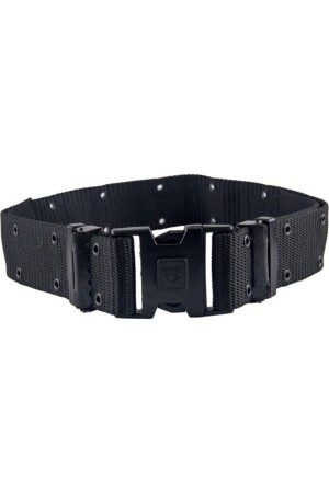 MNZ-Black Perforated Knit Bandolier Jöak الشرطة الحزام العسكري PRA-2547282-1026 - istikamet