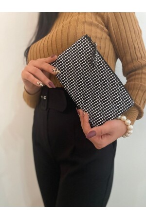 MNZ-Black Portfolio Clutch محفوفة في الأوان مساءة - Smy Bag