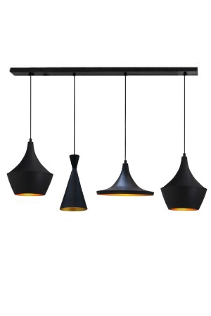 MNZ-Black Quadruple Tula Chandelier pendant lamp طعام المكتب المكتبية الكرانبيري سوربييت المكتب المحل المطعم الحديث BMM7170XXXX01 - Bamyum