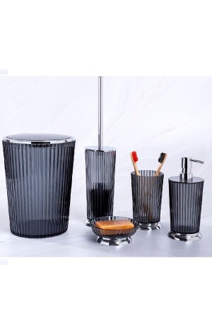 مجموعة حمام شفافة MNZ-Black Set M-SAS08-25 - Prima Nova