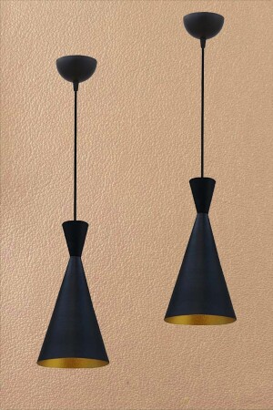 MNZ-Black Thin Chandelier - مضاعفة - ريترو رستيك لامپ غرفة المعيشة المطبخ طاولة الطعام مطعم الشموع 2027blackikili - Bamyum