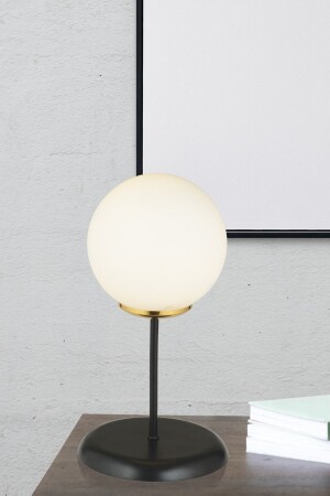 مصباح مائدة MNZ-Black White Glop Glass فخم شمعة AK000405 - Kraliçe